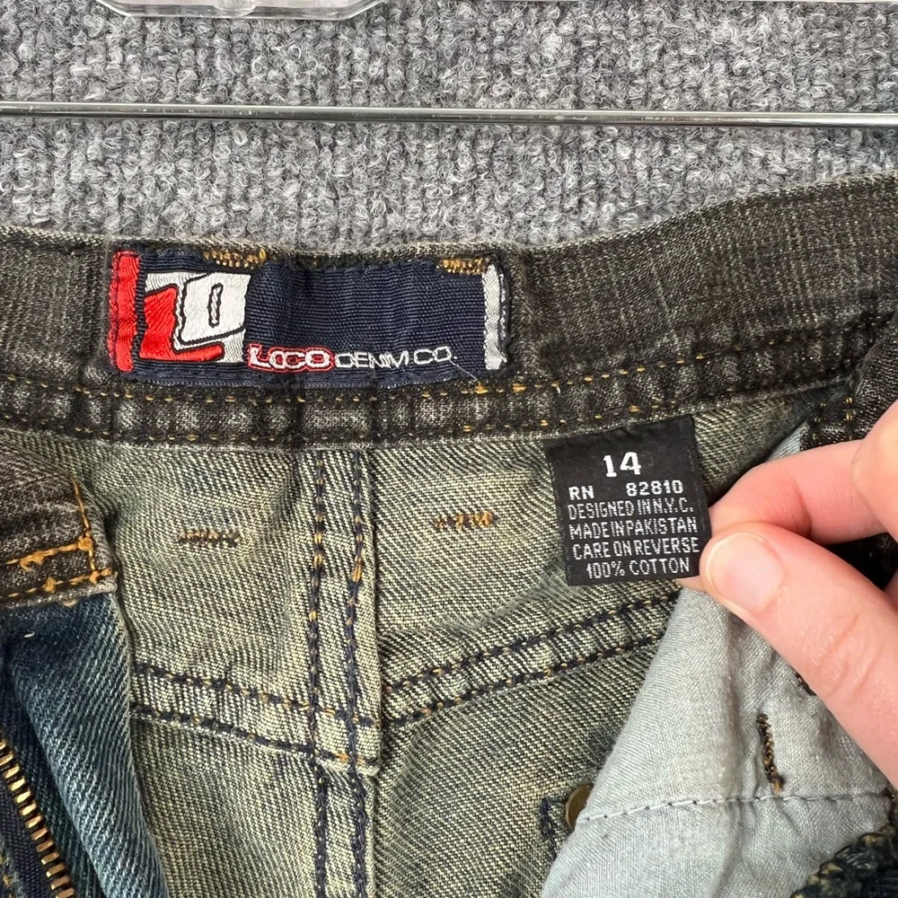 Vintage Loco Streetgear Jeans Boys Sz 14 Waist 28in‎ Streetwear Stone Wash Y2K